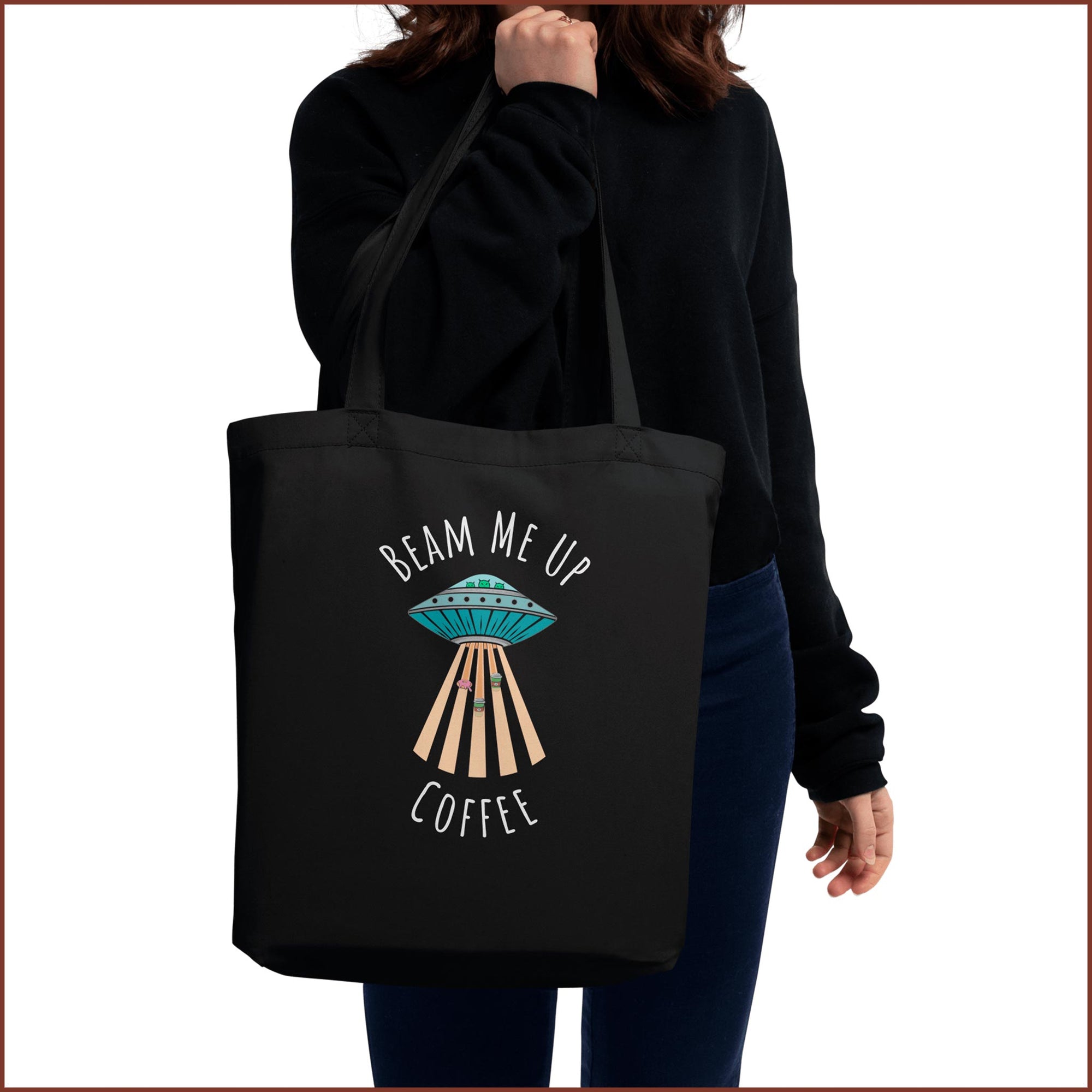 Beam Me Up Tote Bag in Action